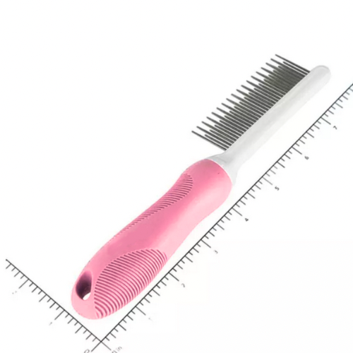 Detangling Pet Comb with Long & Short Stainless Steel Teeth for Removing Matted Fur