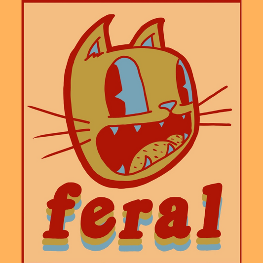 Feral sticker for car/laptop