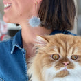 Load image into Gallery viewer, Persian Cat Pom Pom Earrings