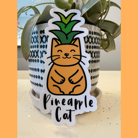 Pineapple Cat Sticker