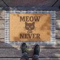 Load image into Gallery viewer, Doormat - Meow or Never Cat Lovers Welcome Mat
