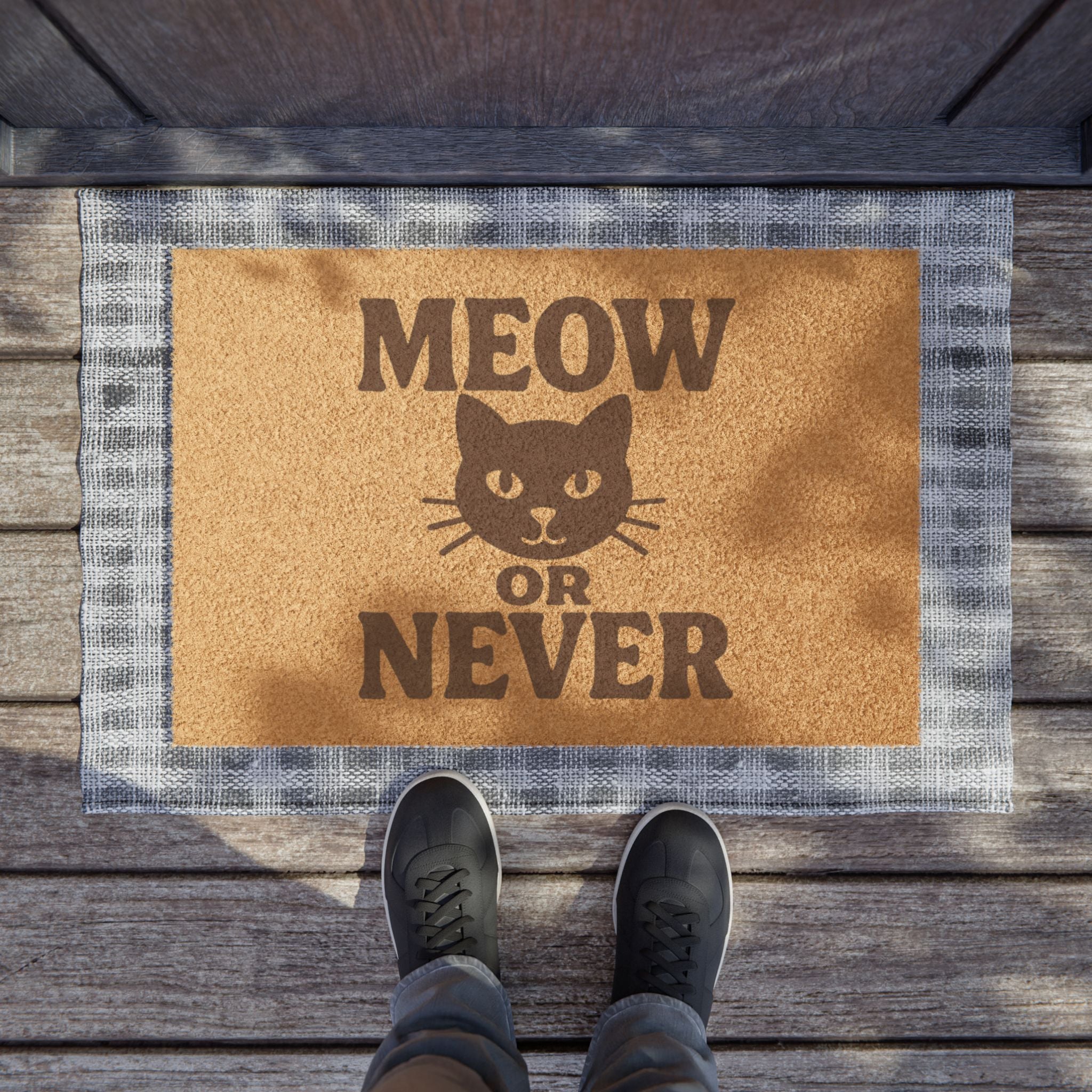Doormat - Meow or Never Cat Lovers Welcome Mat