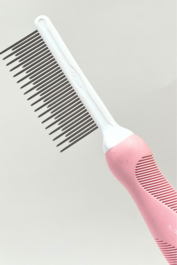 Detangling Pet Comb with Long & Short Stainless Steel Teeth for Removi