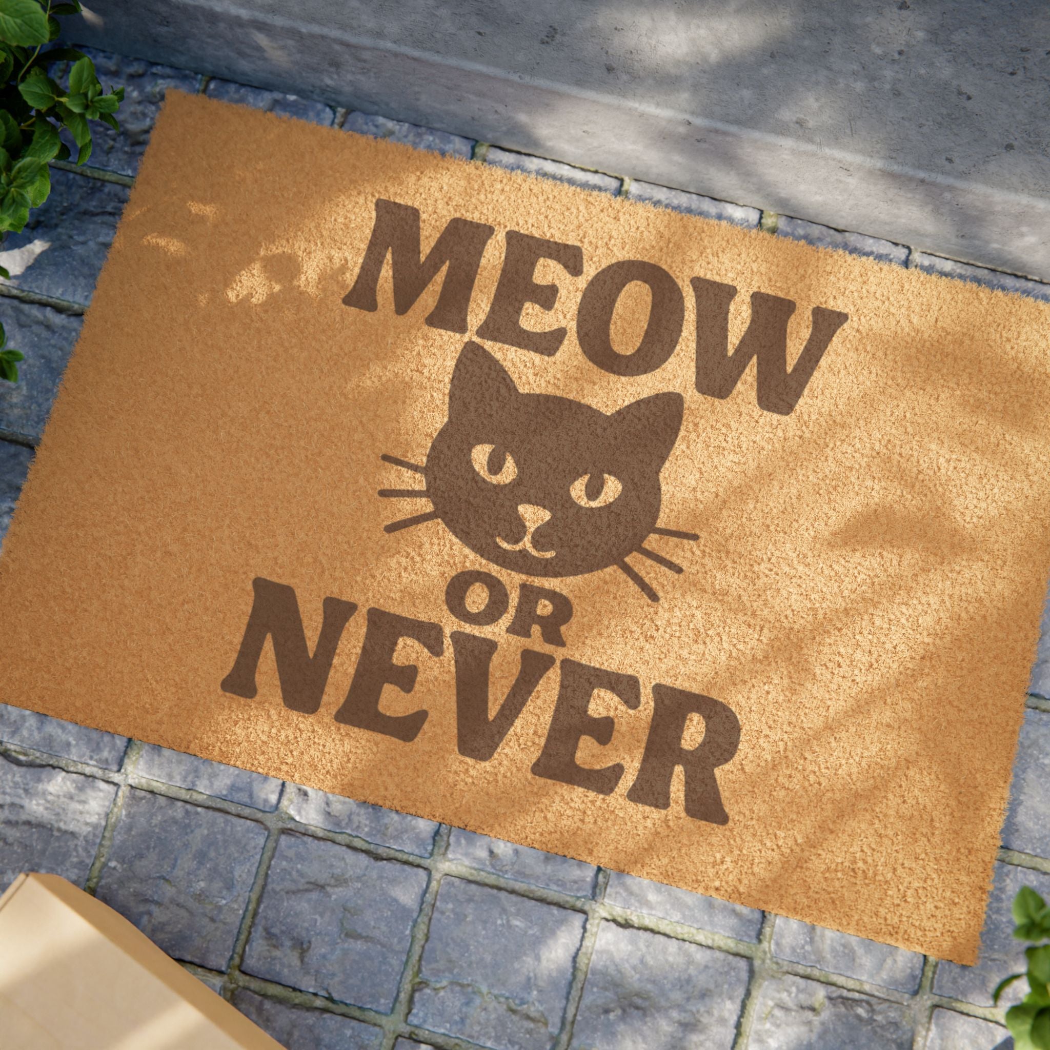 Doormat - Meow or Never Cat Lovers Welcome Mat