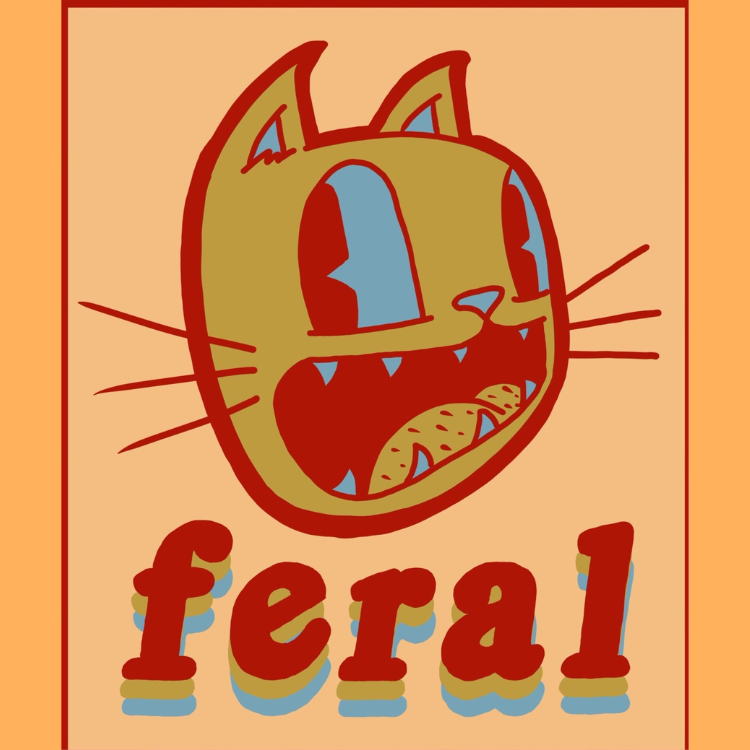 Feral Sticker Feral sticker for car/laptop – The Charleston Cat Groomer